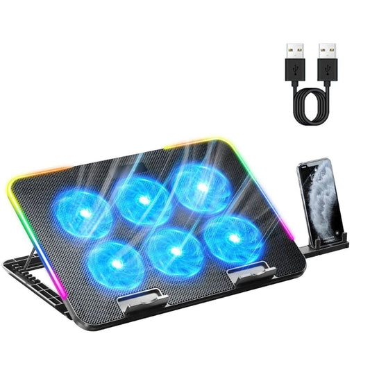 Laptop Cooling Pad and Stand with 6 LED for 15.6in Laptop