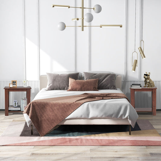 Compact End Table with Storage Shelf