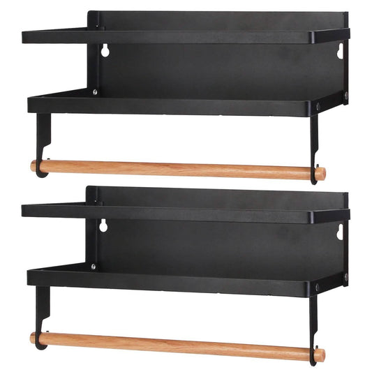 Magnetic Spice Rack/Paper Towel Holder for Refrigerator