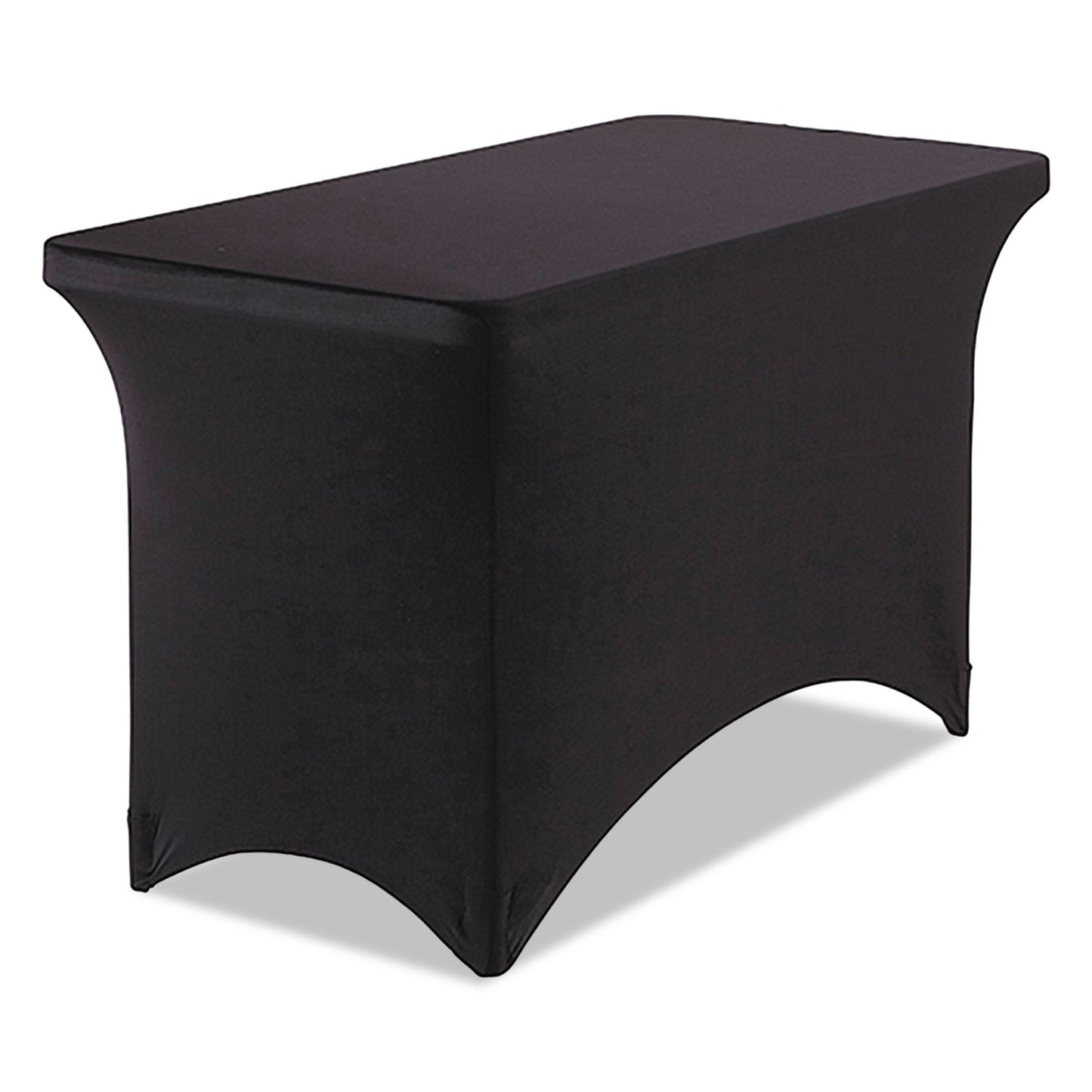 Fabric Table Cover, Polyester/Spandex, 24" x 48", Black