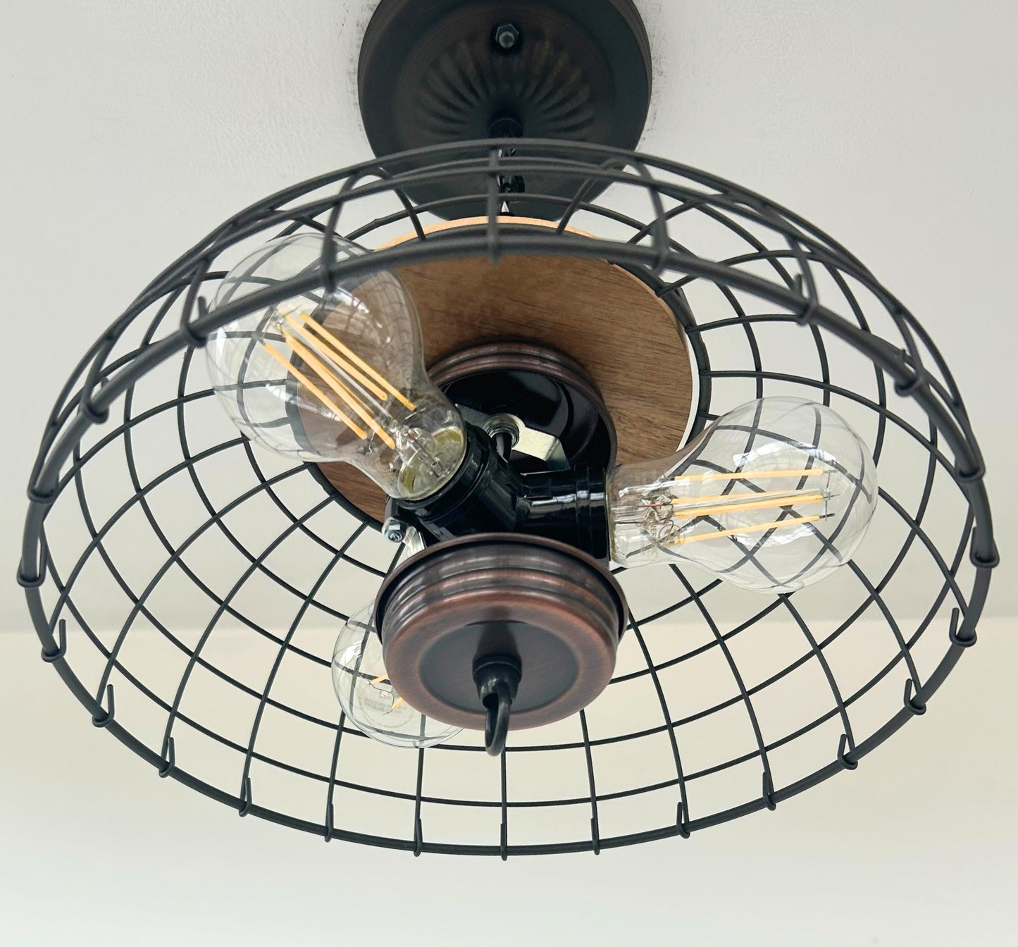 Industrial Wire Cage Pendant Light
