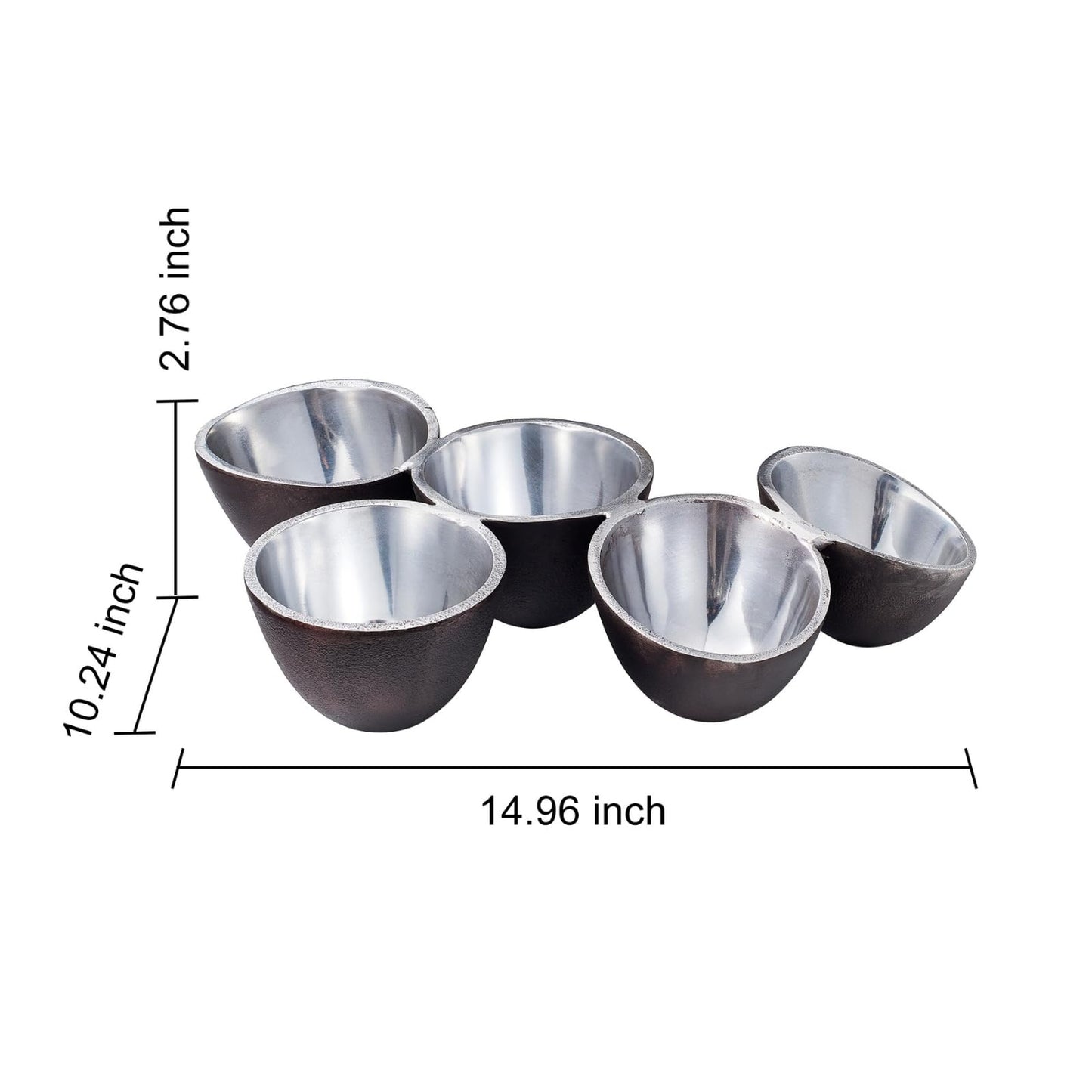 5 Bowl Modern Multi Section Serving Dish