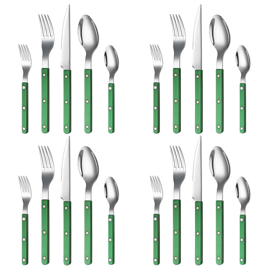 Green Cutlery Set of 20 pcs