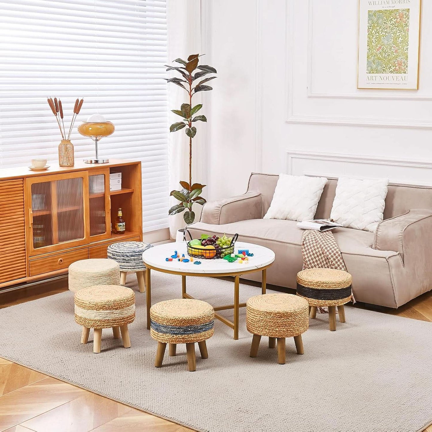 Seagrass Ottoman/Footstool