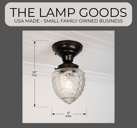 Acorn Glass Flush Mount Ceiling Light | 5"
