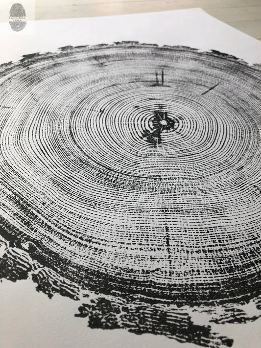 Denver Rocky Mountains Tree Art, Woodcut Print