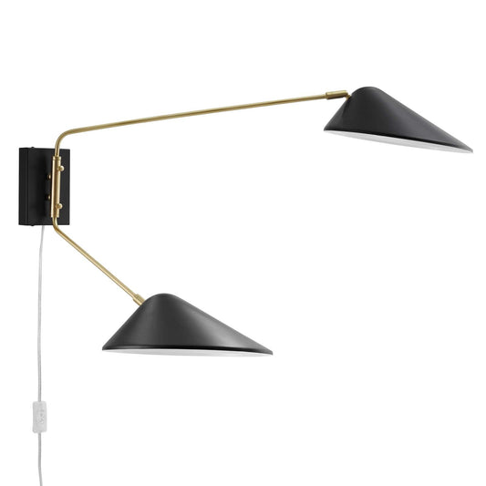 2-Light Swing Arm Wall Sconce