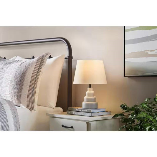 Grey Desk/Nightstand Table Lamp
