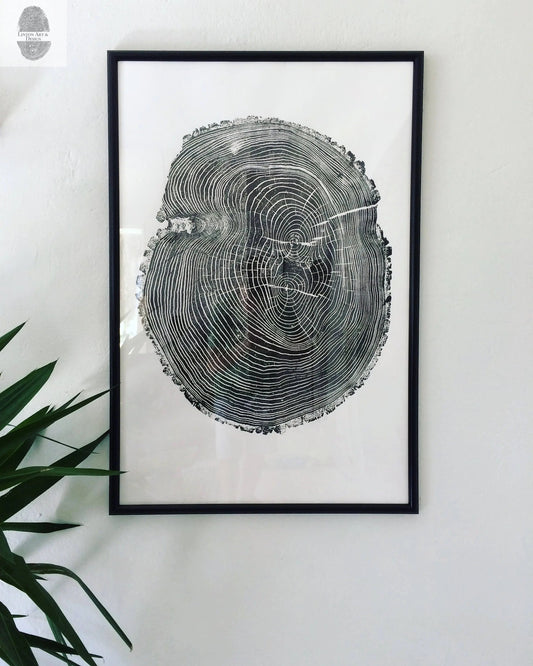 Ohio Ash Tree Ring Print ;Signed Original