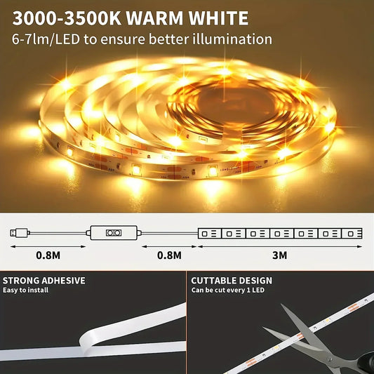 LED Cabinet Light USB/Dimmer/Sensor
