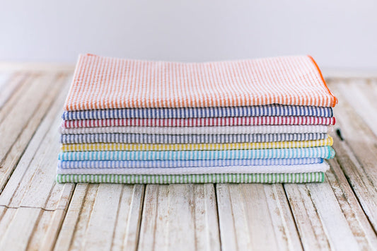 Seersucker Cloth Napkins - set of eight