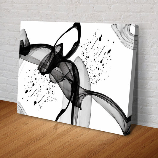 Black Abstract Canvas Wall Art