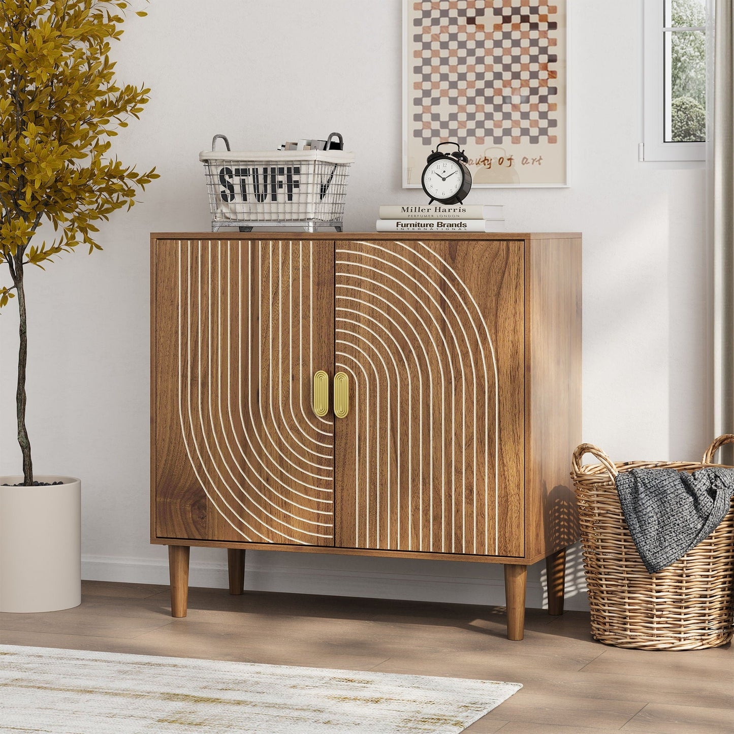 Buffet Cabinet, Line Groove Design