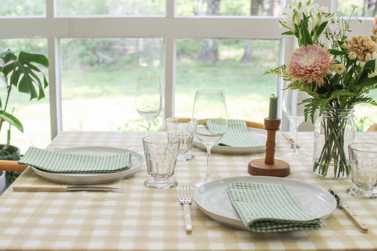 Gingham Napkins, set 4