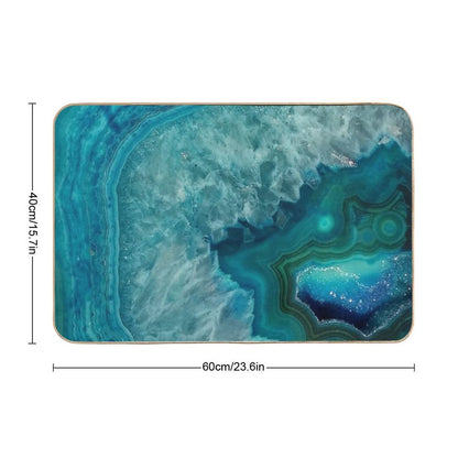Turquoise/Teal/Agate Stone Bath Mat