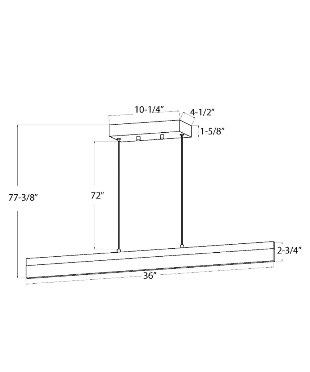 Light Bar Ribbon LED Kitchen Island Light Fixtur,e Brushed Nickel Finish