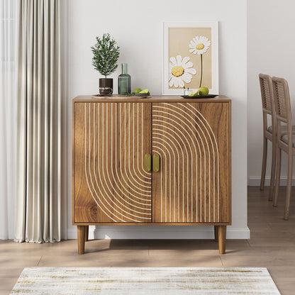 Buffet Cabinet, Line Groove Design