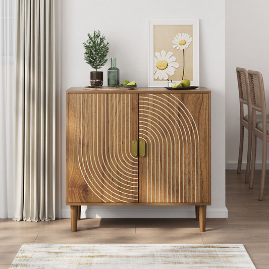 Buffet Cabinet, Line Groove Design
