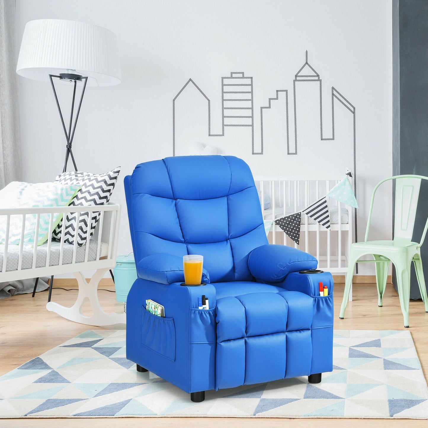 Kids Recliner Chair with Cup Holder