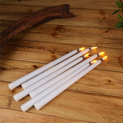 Light Flameless LED Taper Candles, Remote Battery Operated, Wax