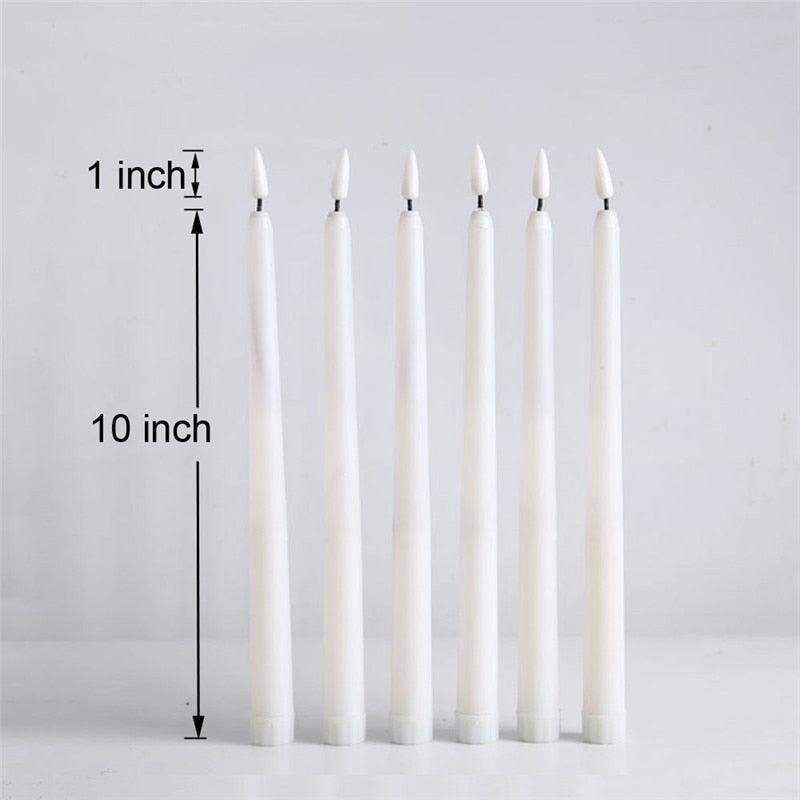 Light Flameless LED Taper Candles, Remote Battery Operated, Wax