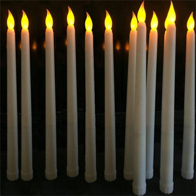 Light Flameless LED Taper Candles, Remote Battery Operated, Wax