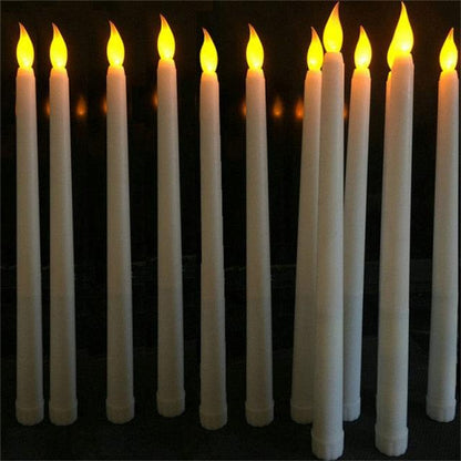 Light Flameless LED Taper Candles, Remote Battery Operated, Wax