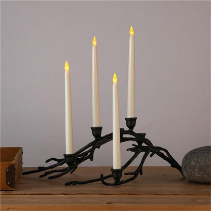 Light Flameless LED Taper Candles, Remote Battery Operated, Wax