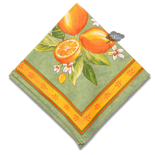 French Provencal napkin - Cotton - Lemons green