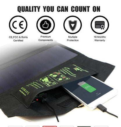 Apple, ALLPOWERS 5V21W Portable Phone Solar Charger