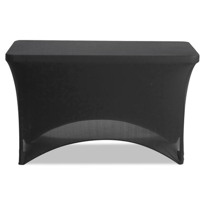 Fabric Table Cover, Polyester/Spandex, 24" x 48", Black