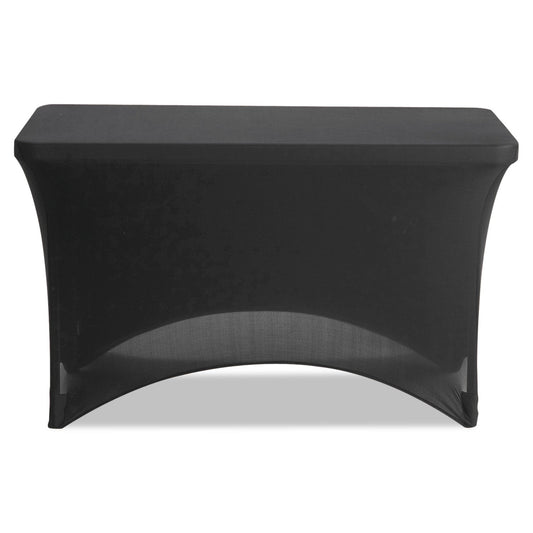 Fabric Table Cover, Polyester/Spandex, 24" x 48", Black
