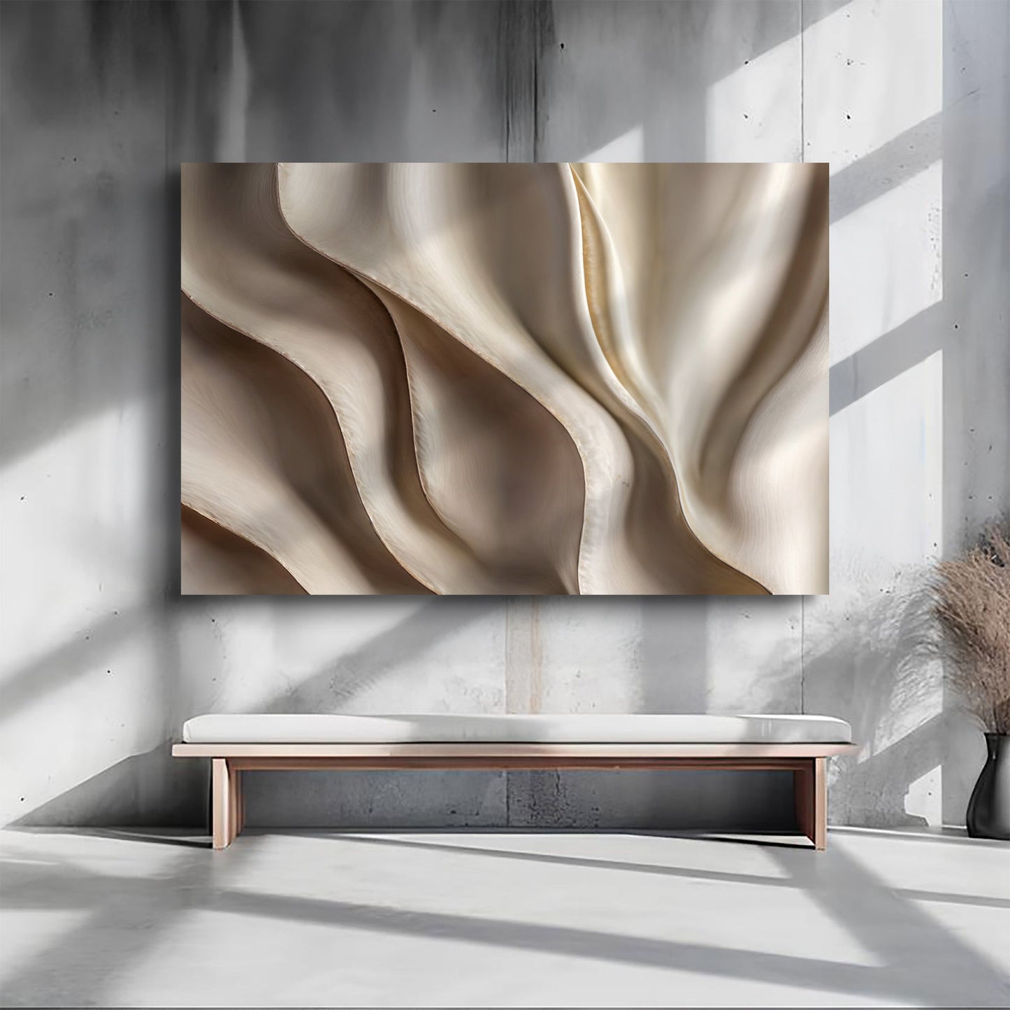 3D Abstract Waves Wall Art