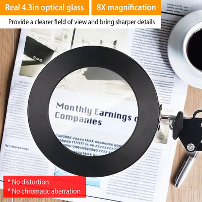 LED Magnifier Desk Lamp