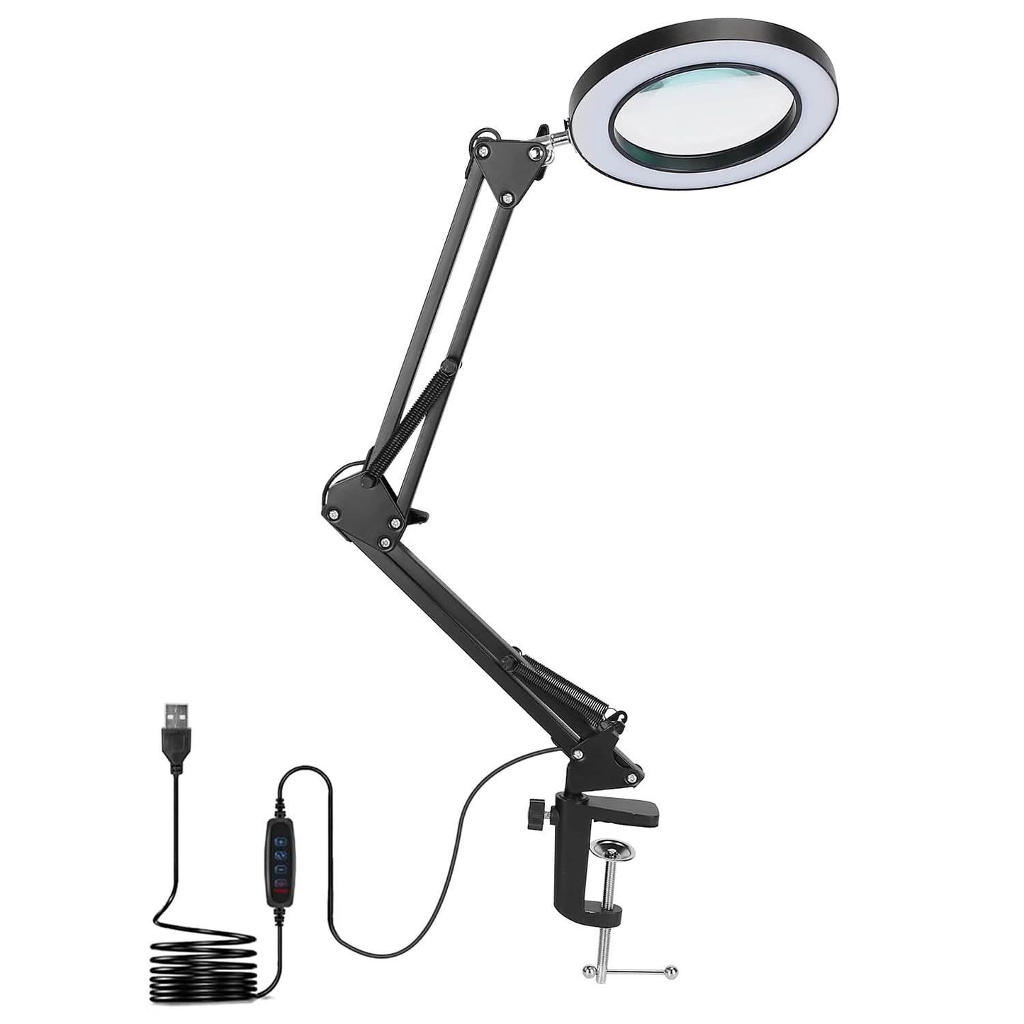 LED Magnifier Desk Lamp