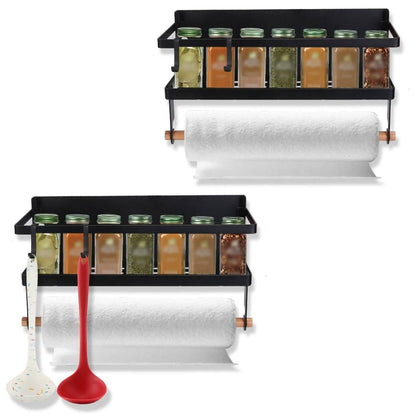 Magnetic Spice Rack/Paper Towel Holder for Refrigerator