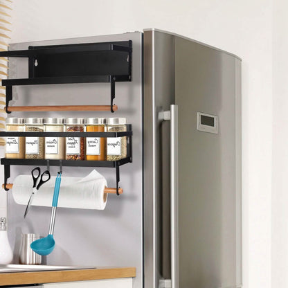 Magnetic Spice Rack/Paper Towel Holder for Refrigerator
