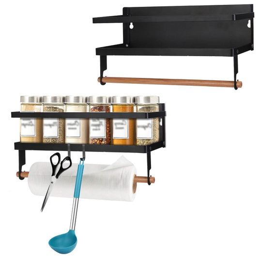 Magnetic Spice Rack/Paper Towel Holder for Refrigerator