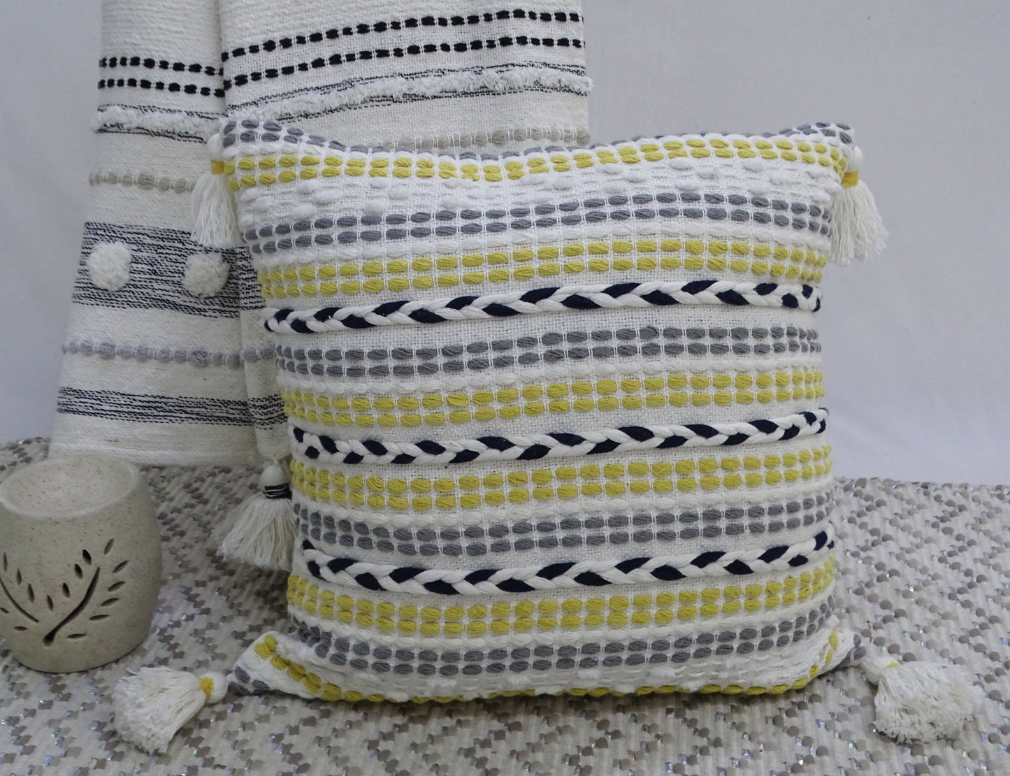 Throw Pillow with Braids