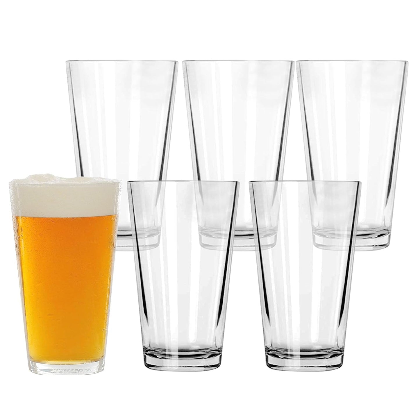 Clear Drinking Glasses - Set of 6