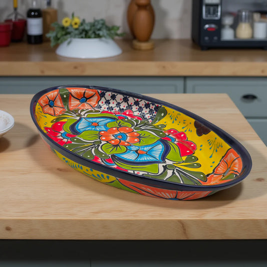 Large Oval Talavera Platter | Hand-Painted