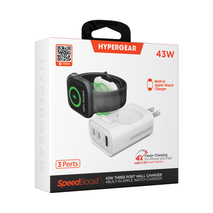 3-Port Fast Phone and Watch Wall Charger