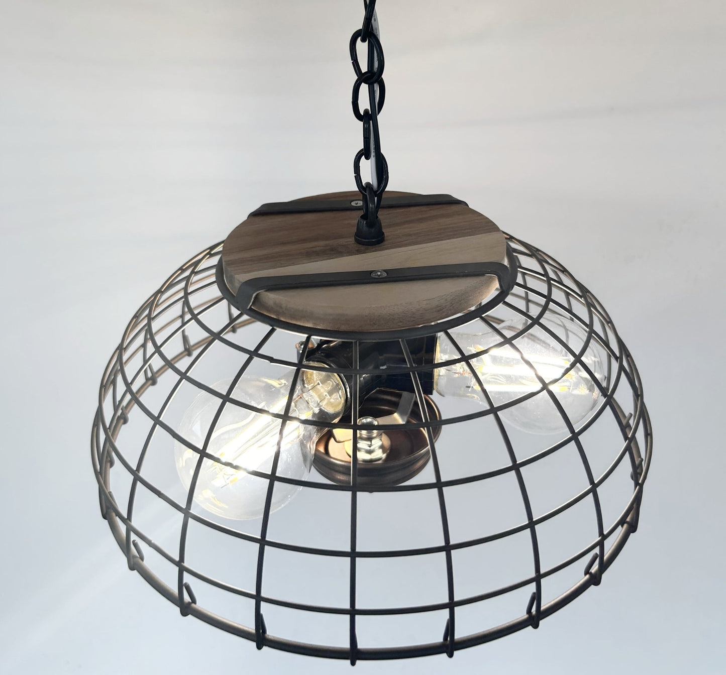 Industrial Wire Cage Pendant Light