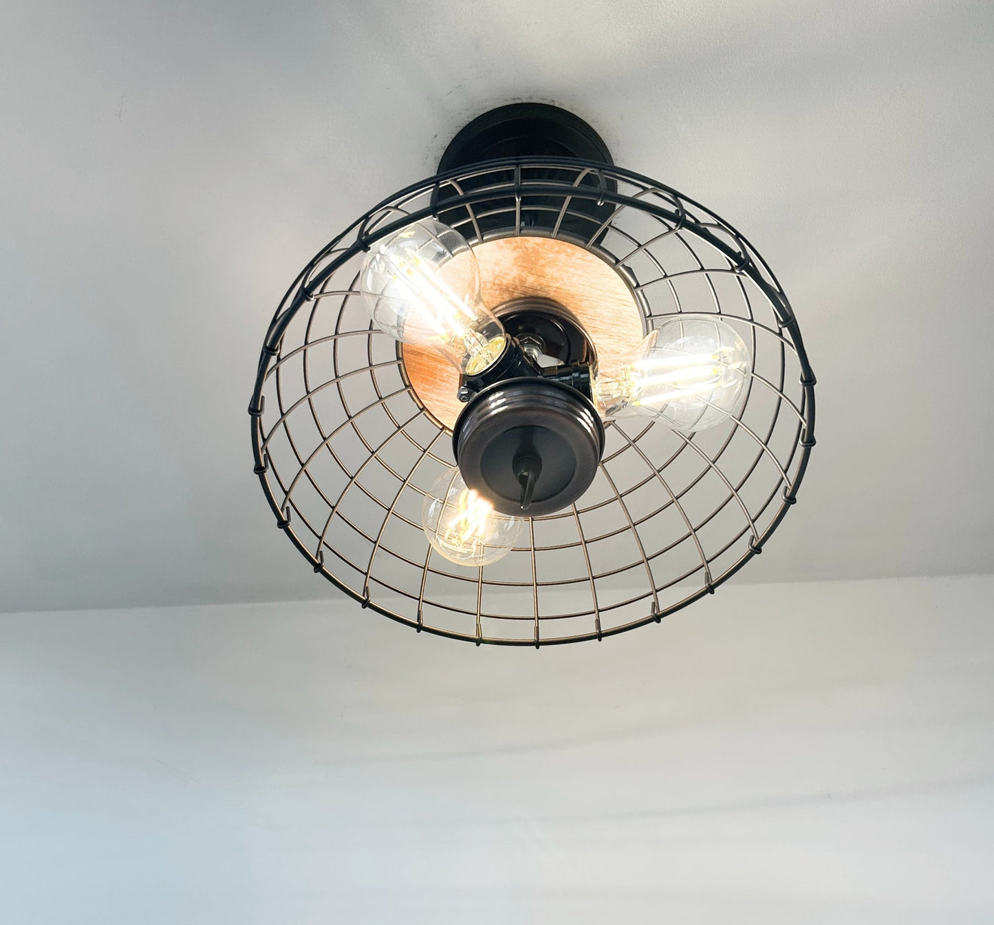 Industrial Wire Cage Pendant Light