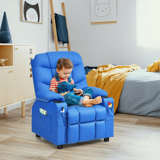 Kids Recliner Chair with Cup Holder