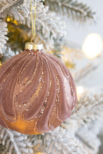 Decorative Hanging Glass Christmas Ball Ornaments - Set of 6