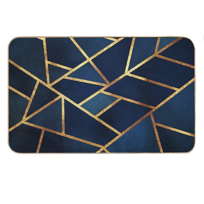 Navy Gold Stone Bath Mat