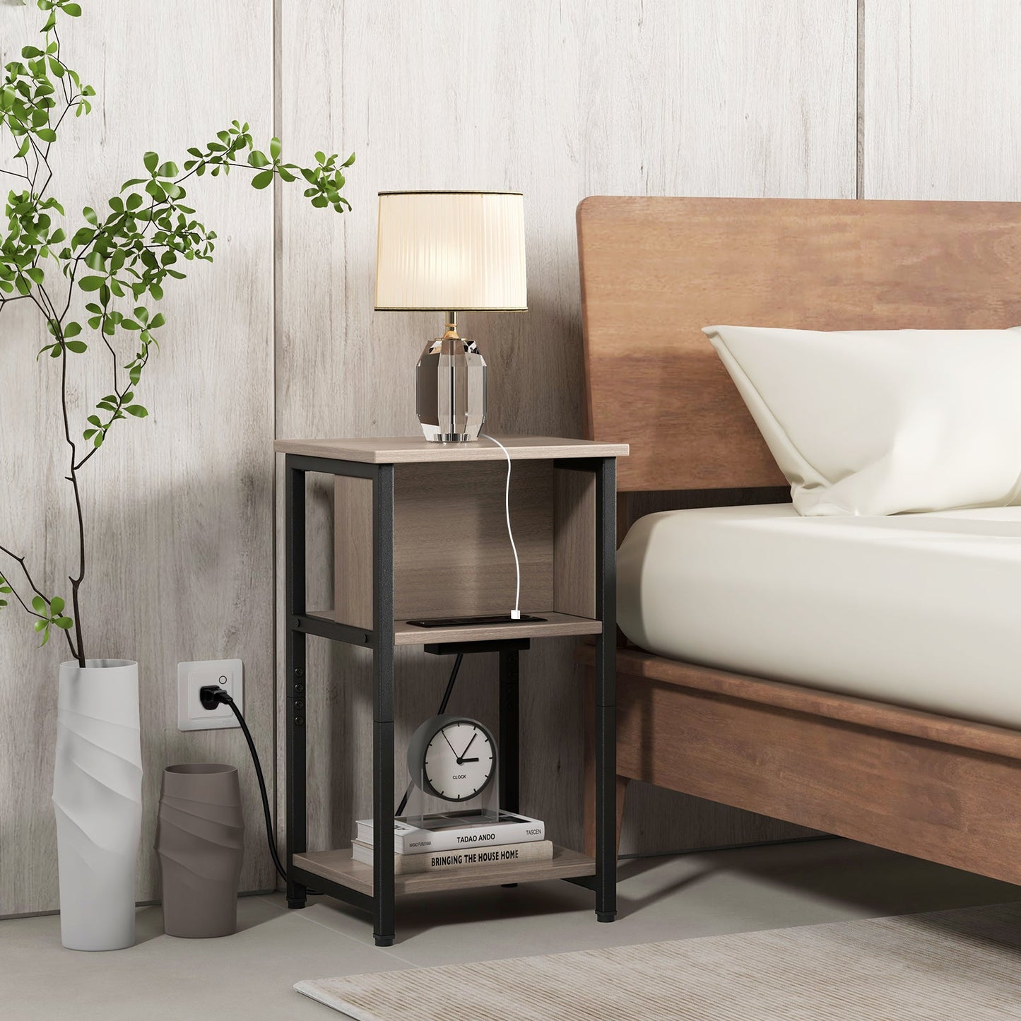End Table with USB Ports/Power Outlets