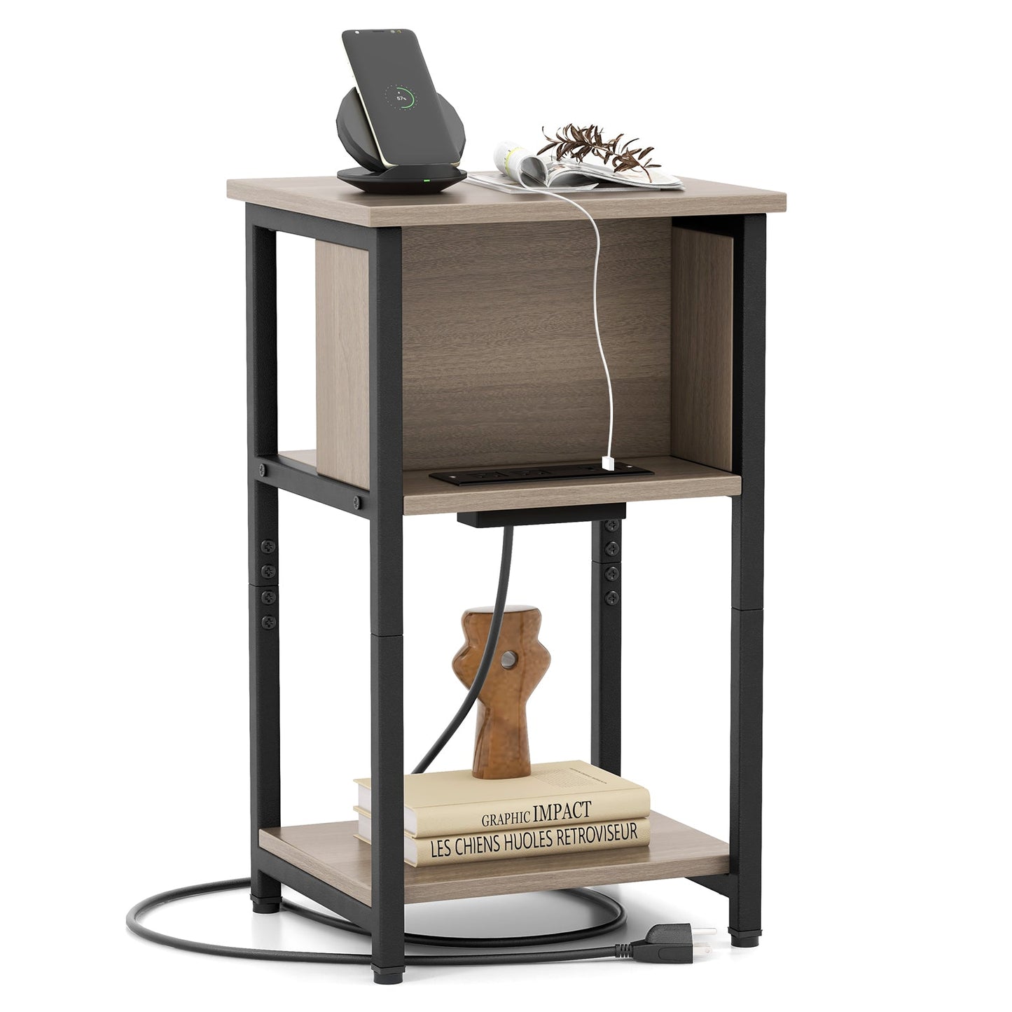 End Table with USB Ports/Power Outlets