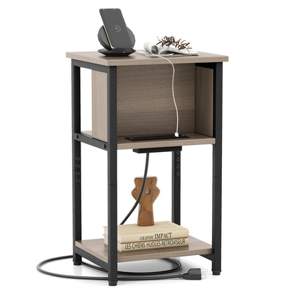 End Table with USB Ports/Power Outlets